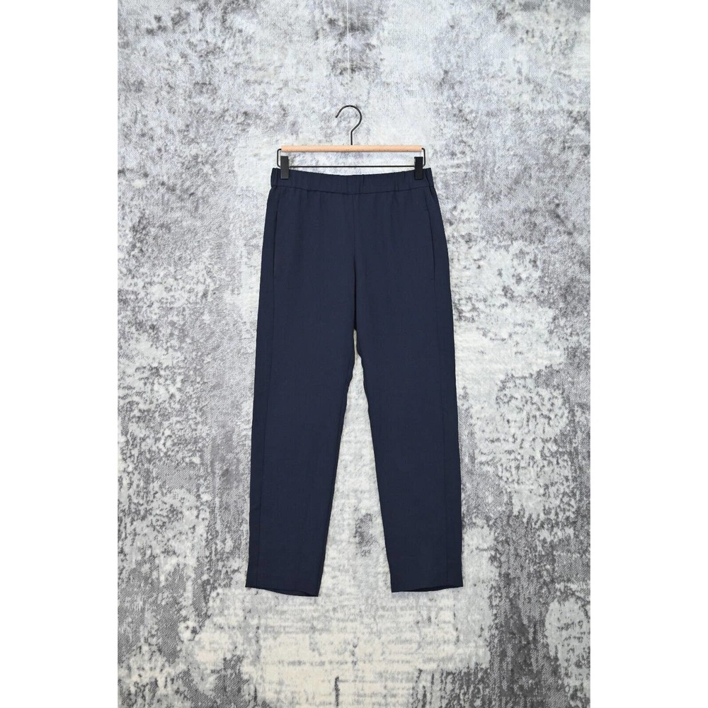 Theory Korene Crepe Drapey Pants In Blue Size P / XS